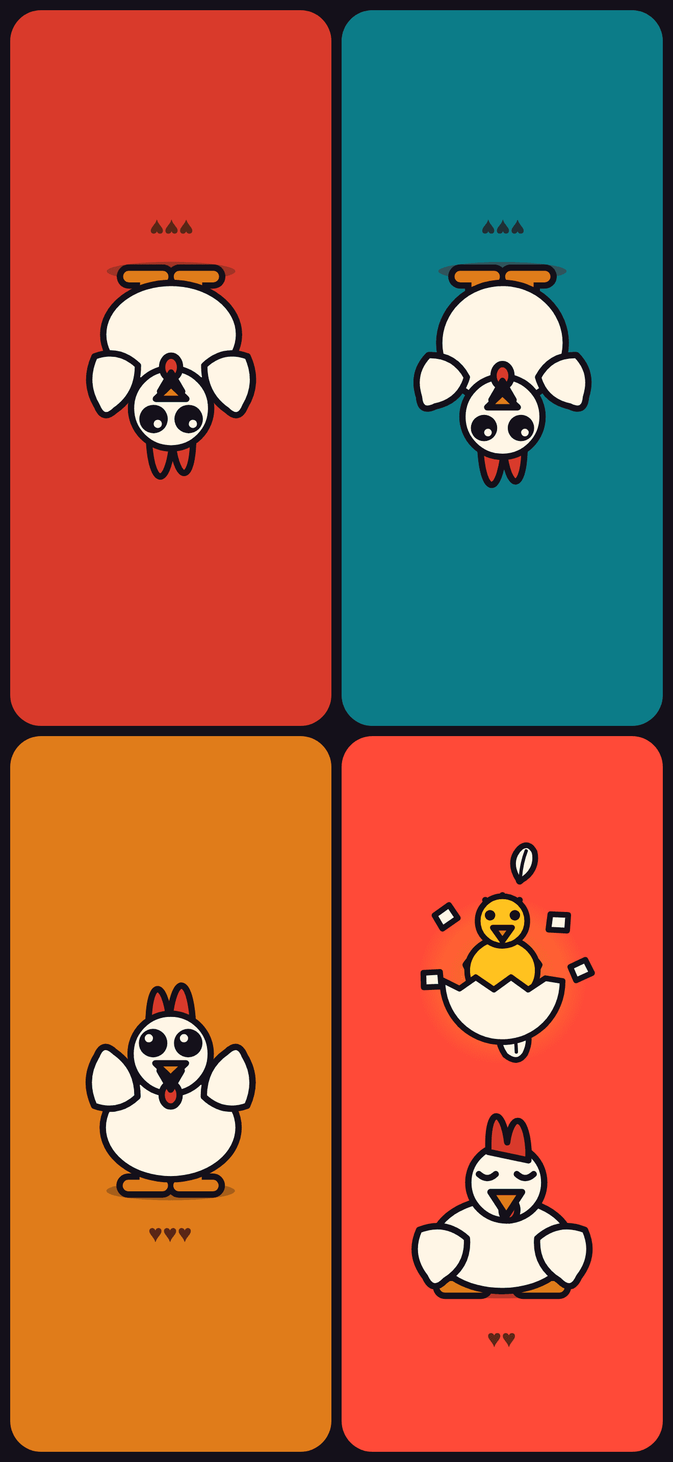 A Chicken Fuse round ending, with a chick hatching on the losing zone